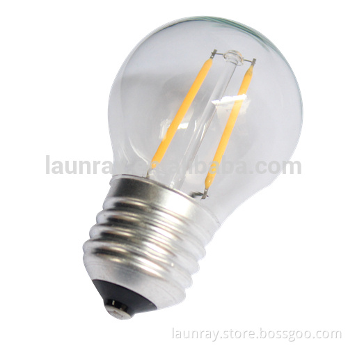 E27 G45 45mm 2W Led Filament Bulb Retro Filament Lamp UL Listed